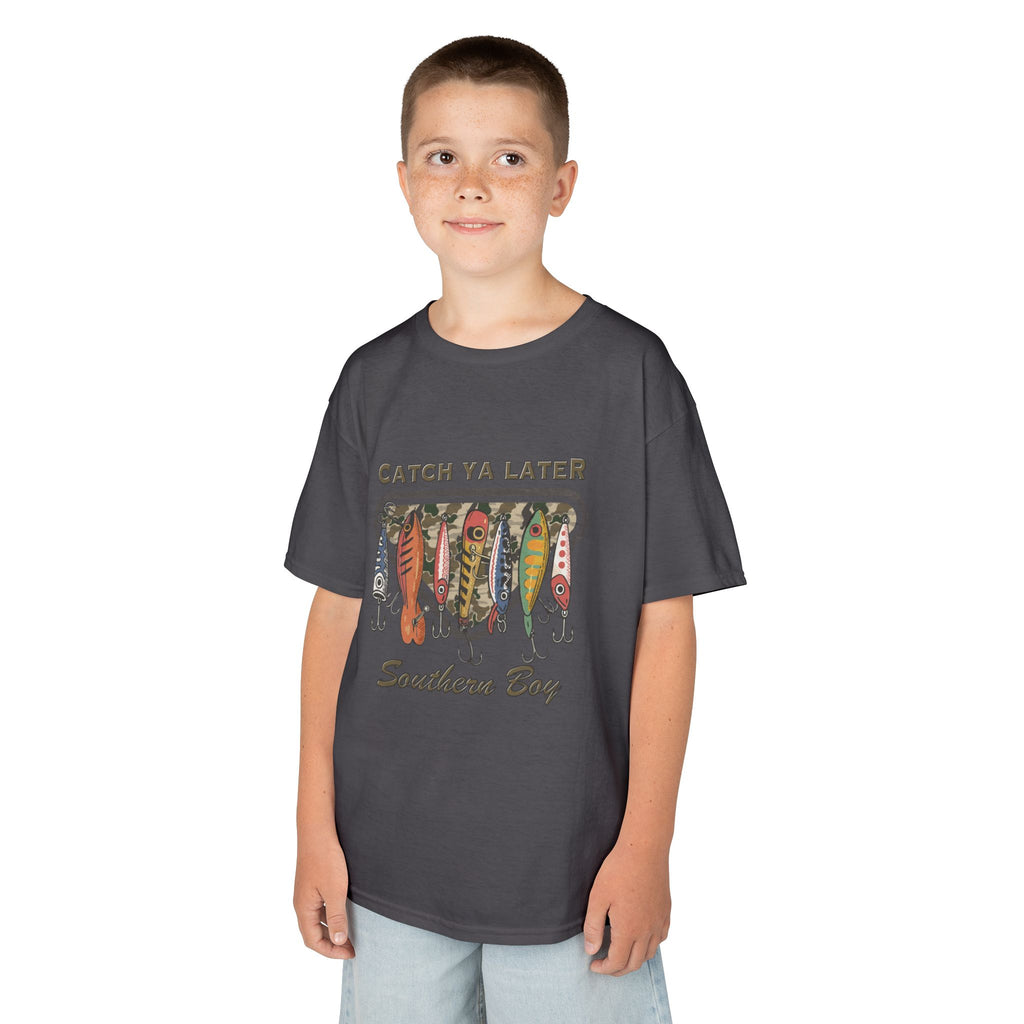 Kids Catch Ya Later Southern Boy" Lure Graphic Tee