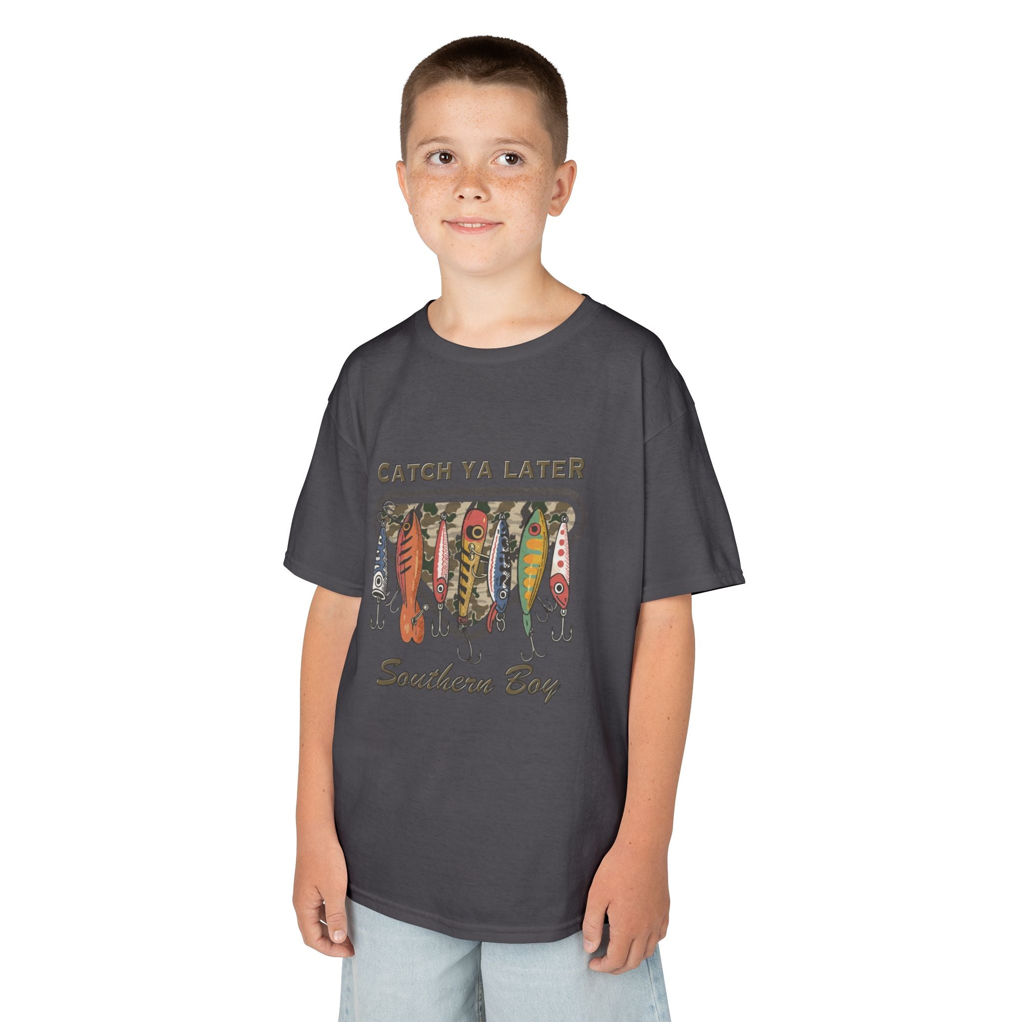 Kids Catch Ya Later Southern Boy" Lure Graphic Tee