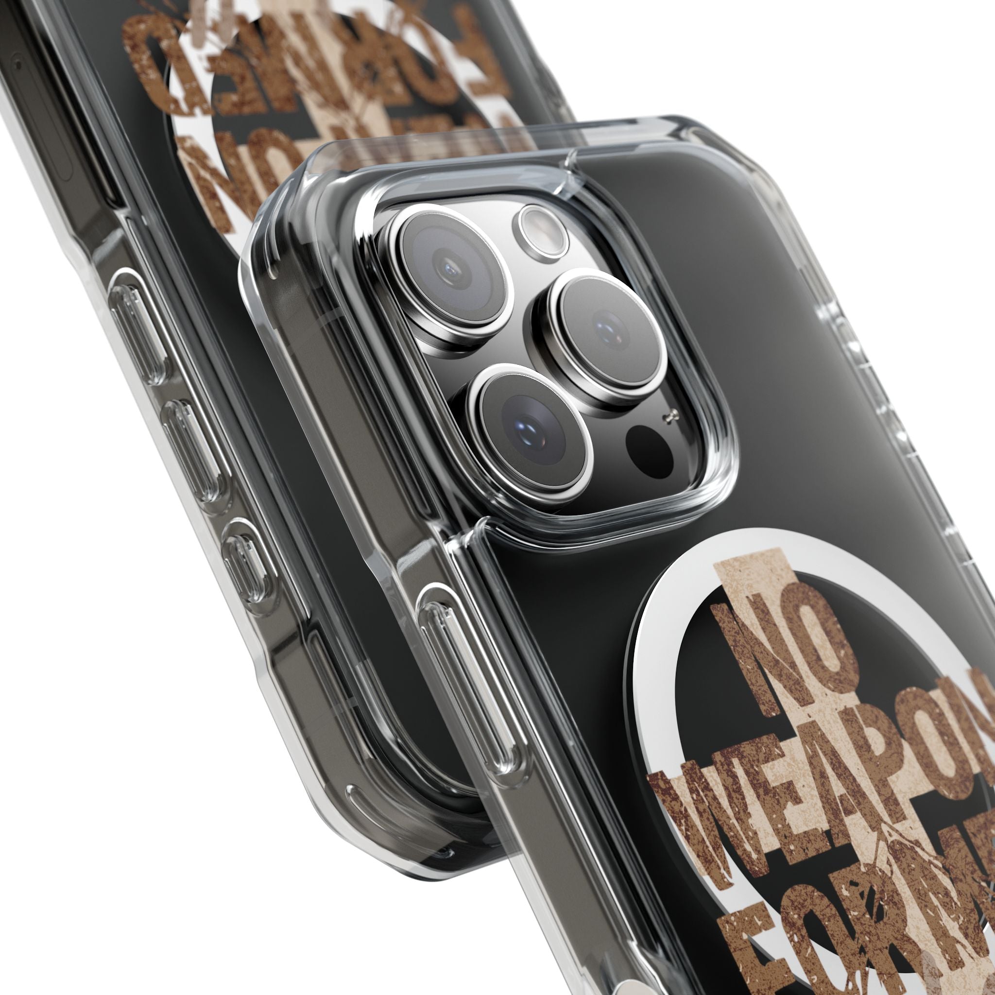 Magnetic Clear Phone Case "No Weapon Formed Shall Prosper"