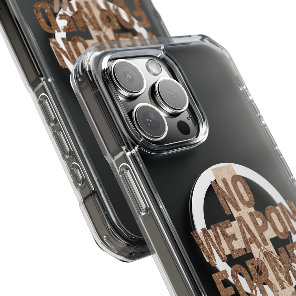 Magnetic Clear Phone Case "No Weapon Formed Shall Prosper"