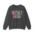 Motherhood Crewneck Sweatshirt — 'Motherhood' Colorful Retro Mom Life Pullover