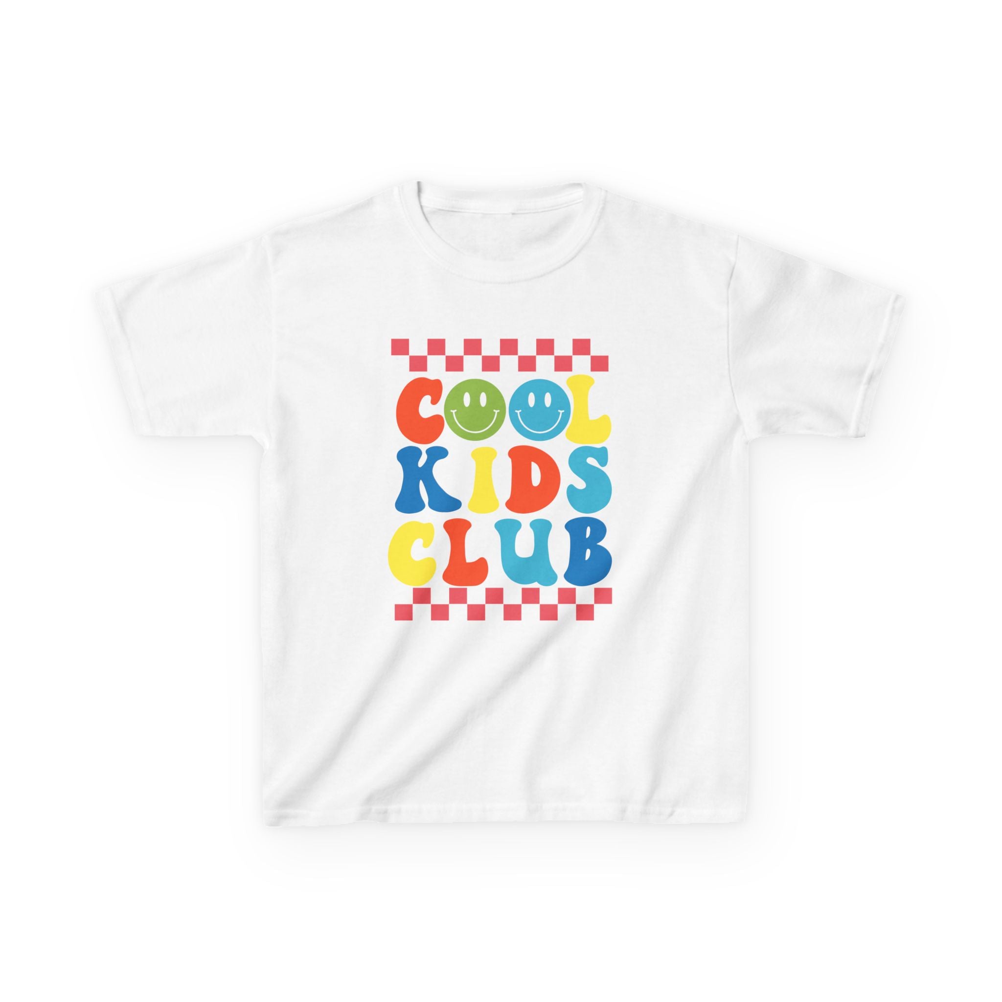 Kids Tee — "Cool Kids Club" Retro Smiley Graphic