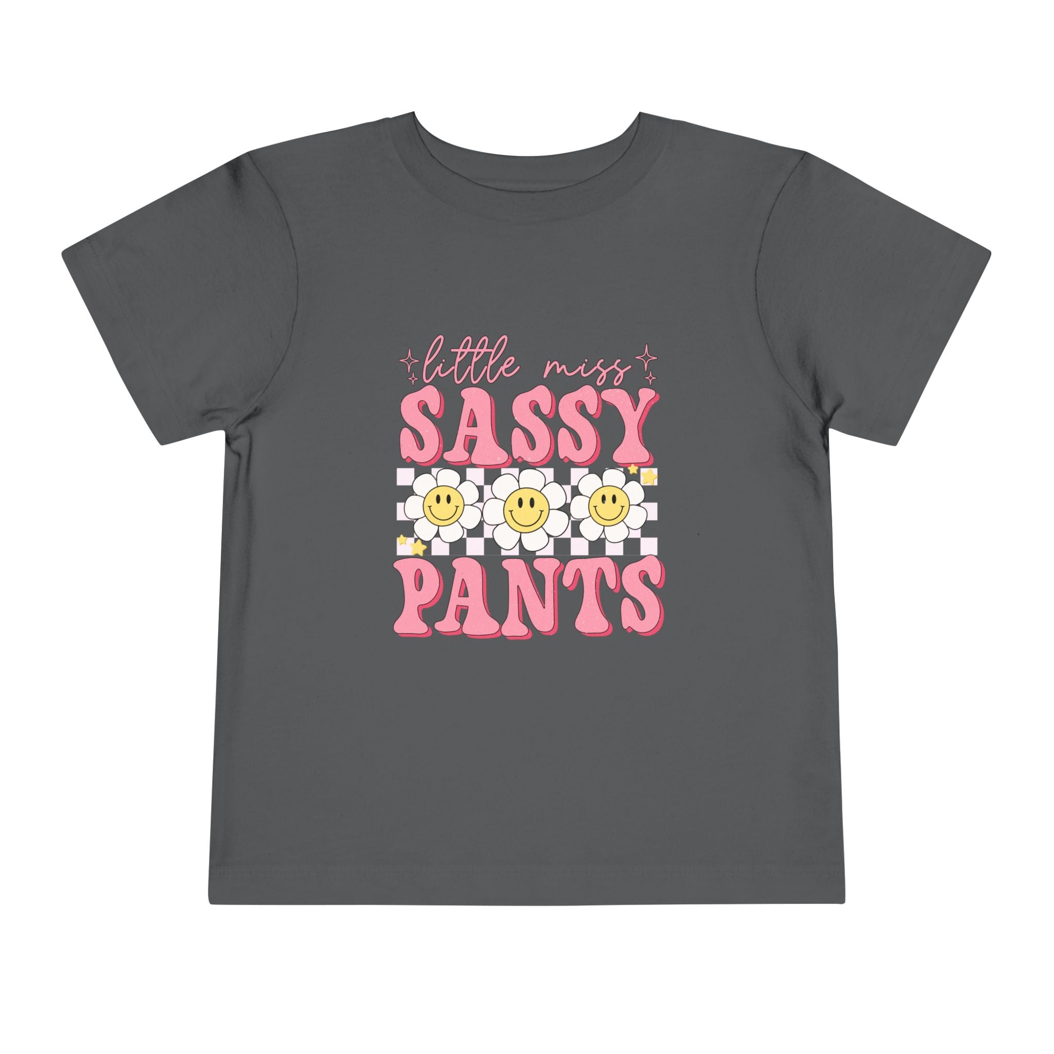 Toddler Tee — "Little Miss Sassy Pants" Pink Daisy Graphic