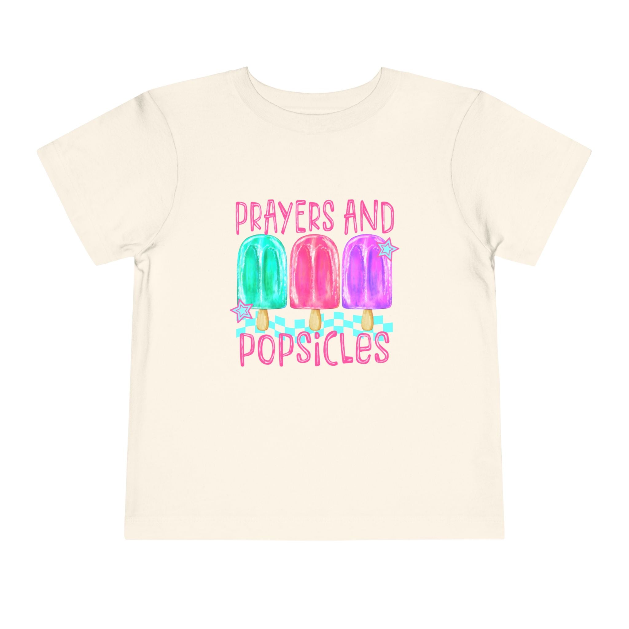 Toddler Tee - "Prayers and Popsicles" Colorful Popsicle
