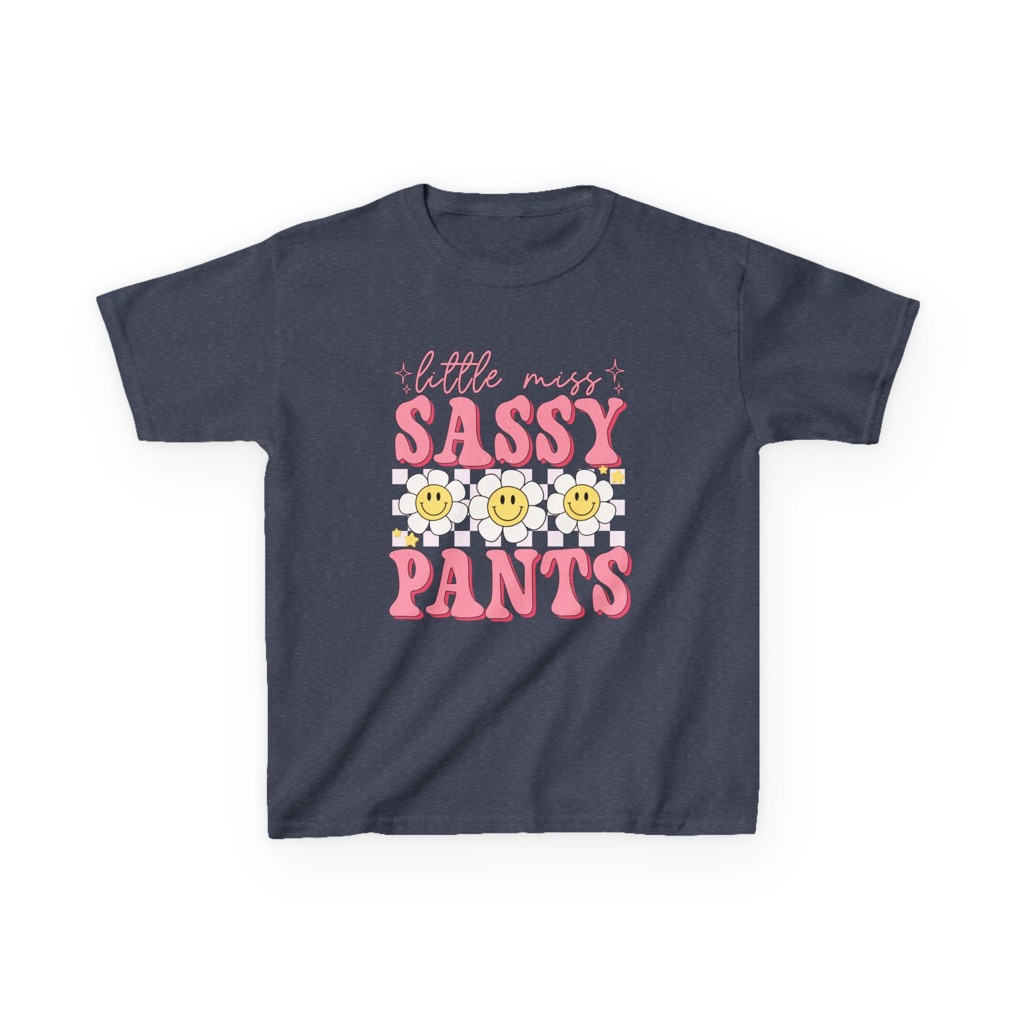 Kids T-Shirt — "Little Miss Sassy Pants" Cute Daisy Graphic Tee