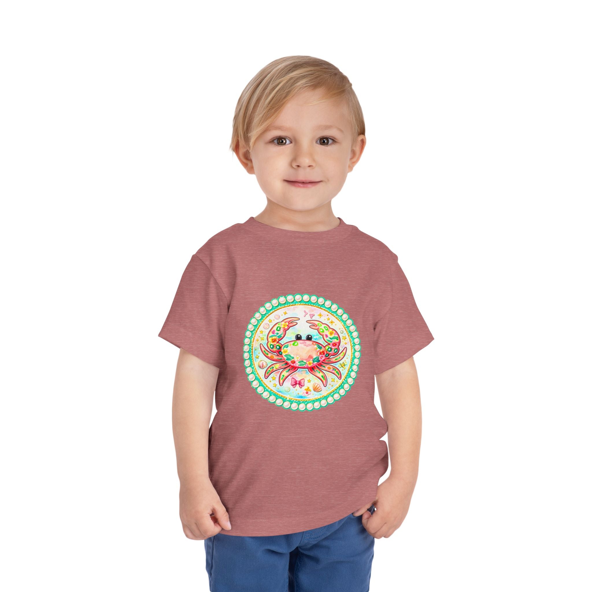Toddler Tee — Colorful Watercolor Crab Kids Shirt