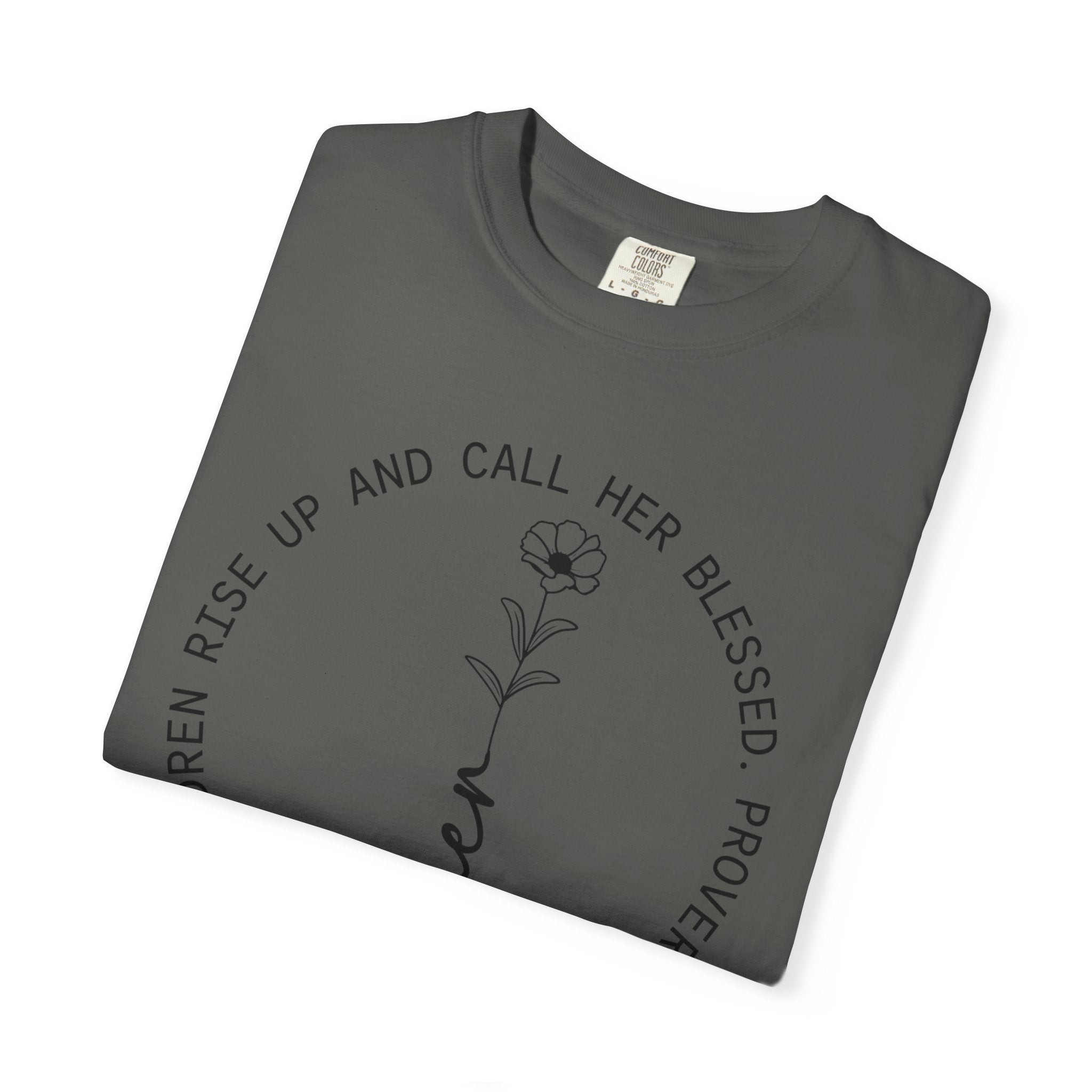 T‑Shirt — “Mother” Floral Scripture Tee (Proverbs 31:28)