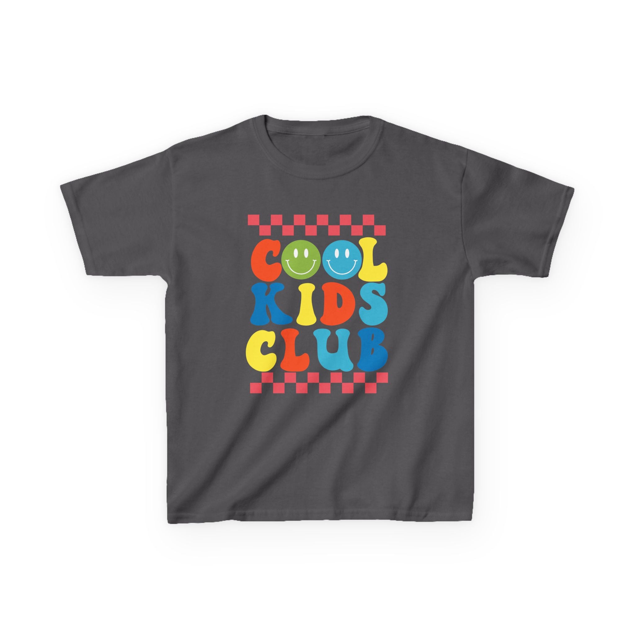 Kids Tee — "Cool Kids Club" Retro Smiley Graphic