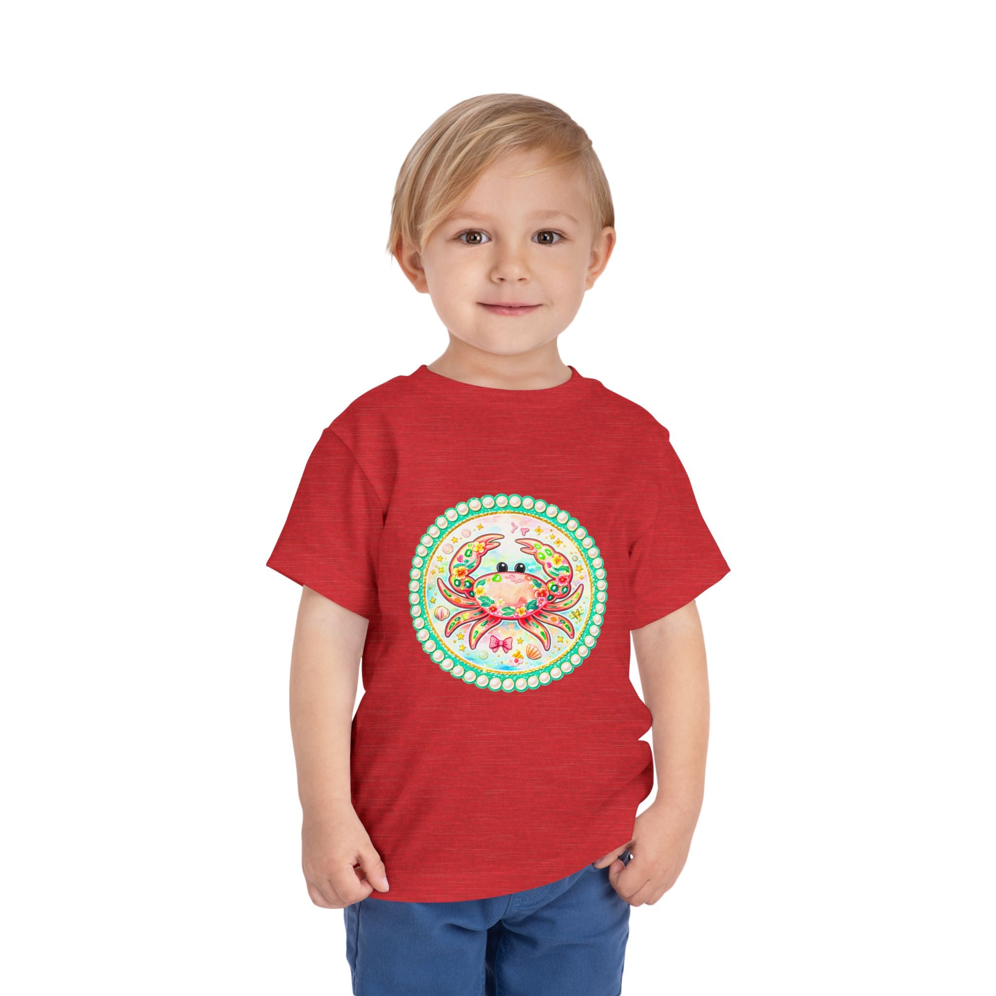 Toddler Tee — Colorful Watercolor Crab Kids Shirt