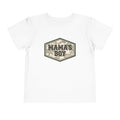 Mama's Boy Toddler Tee — Camo Badge Short Sleeve Shirt