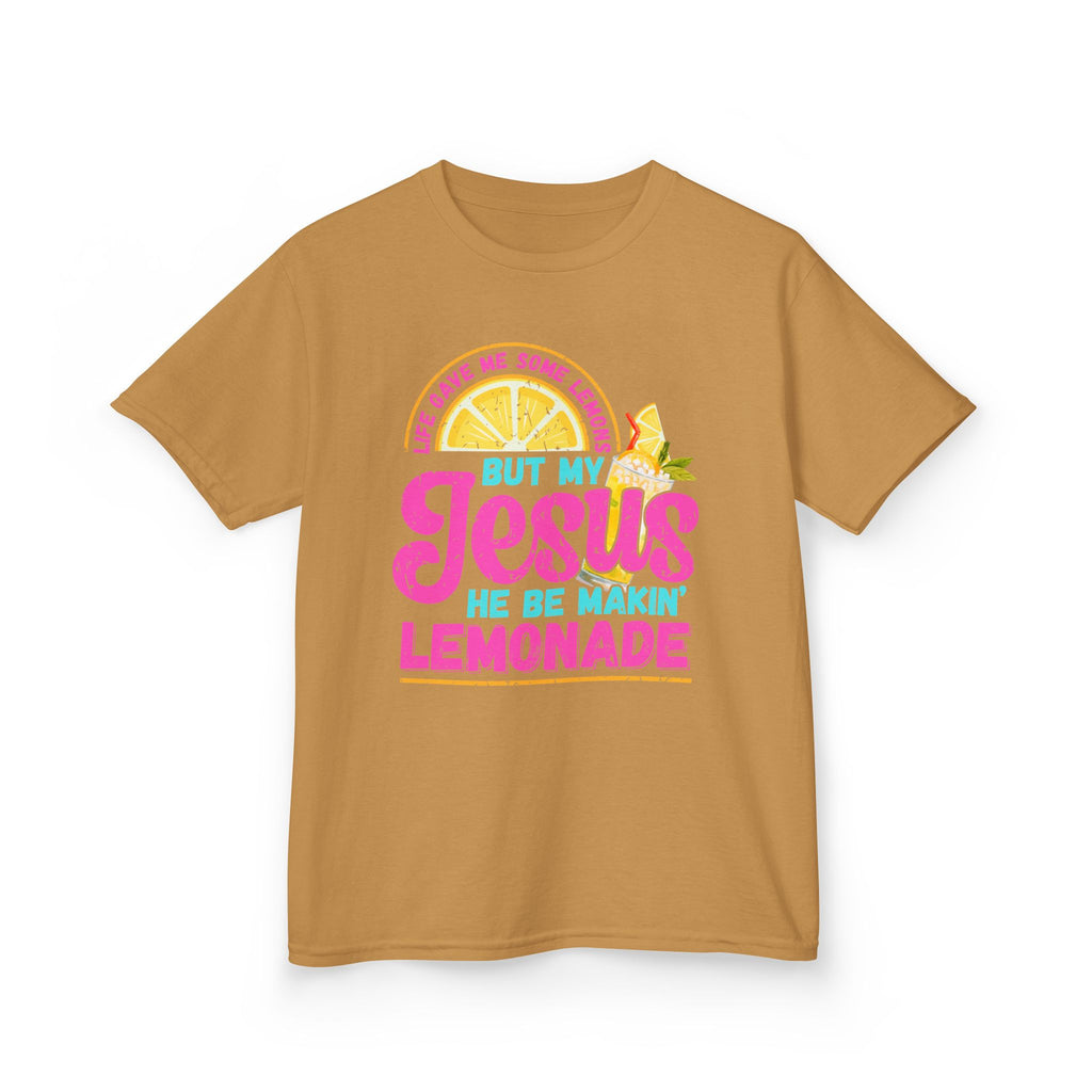 Kids T-Shirt — “But My Jesus He Be Makin’ Lemonade” Christian Lemonade Tee
