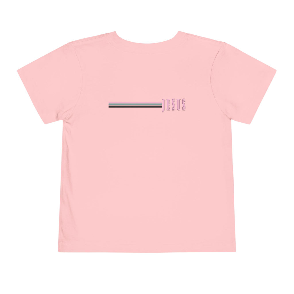 Toddler Tee — "Jesus Loves Me" Pastel Faith Graphic