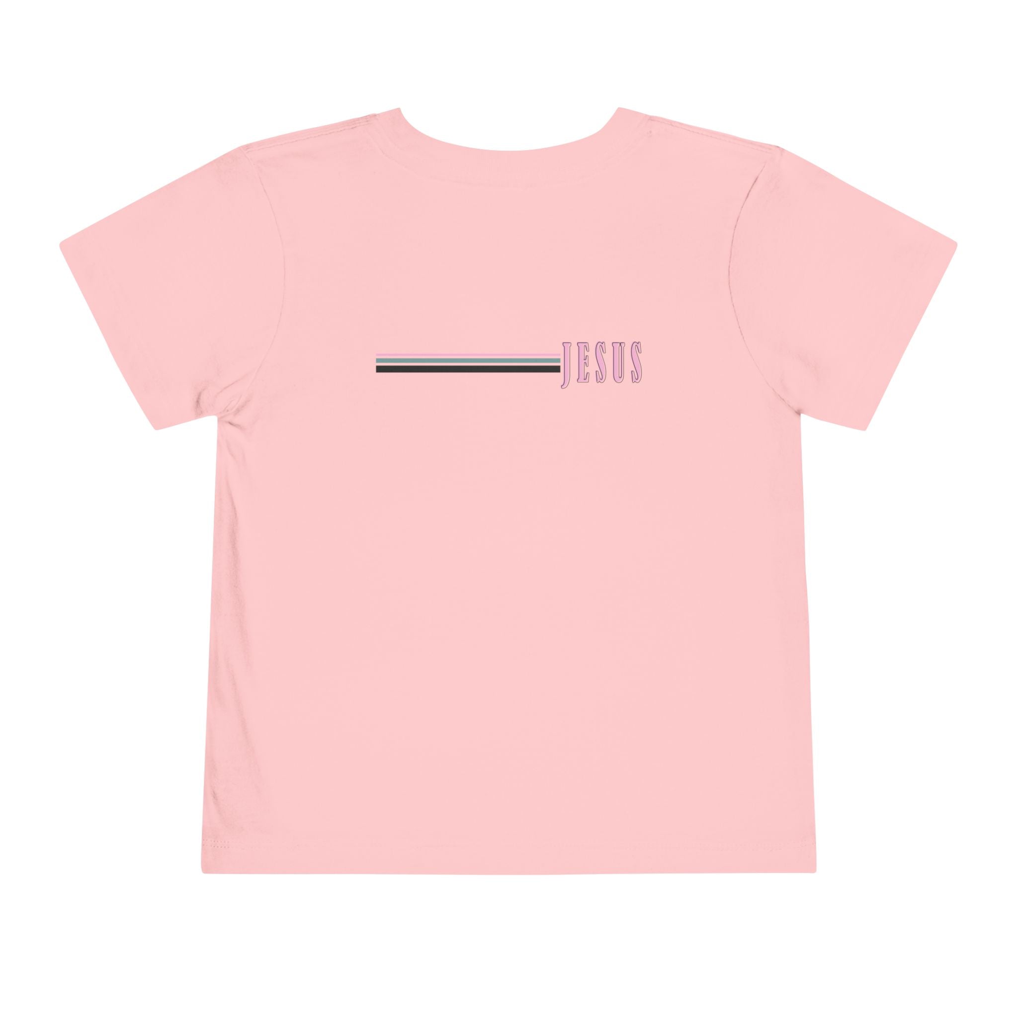 Toddler Tee — "Jesus Loves Me" Pastel Faith Graphic