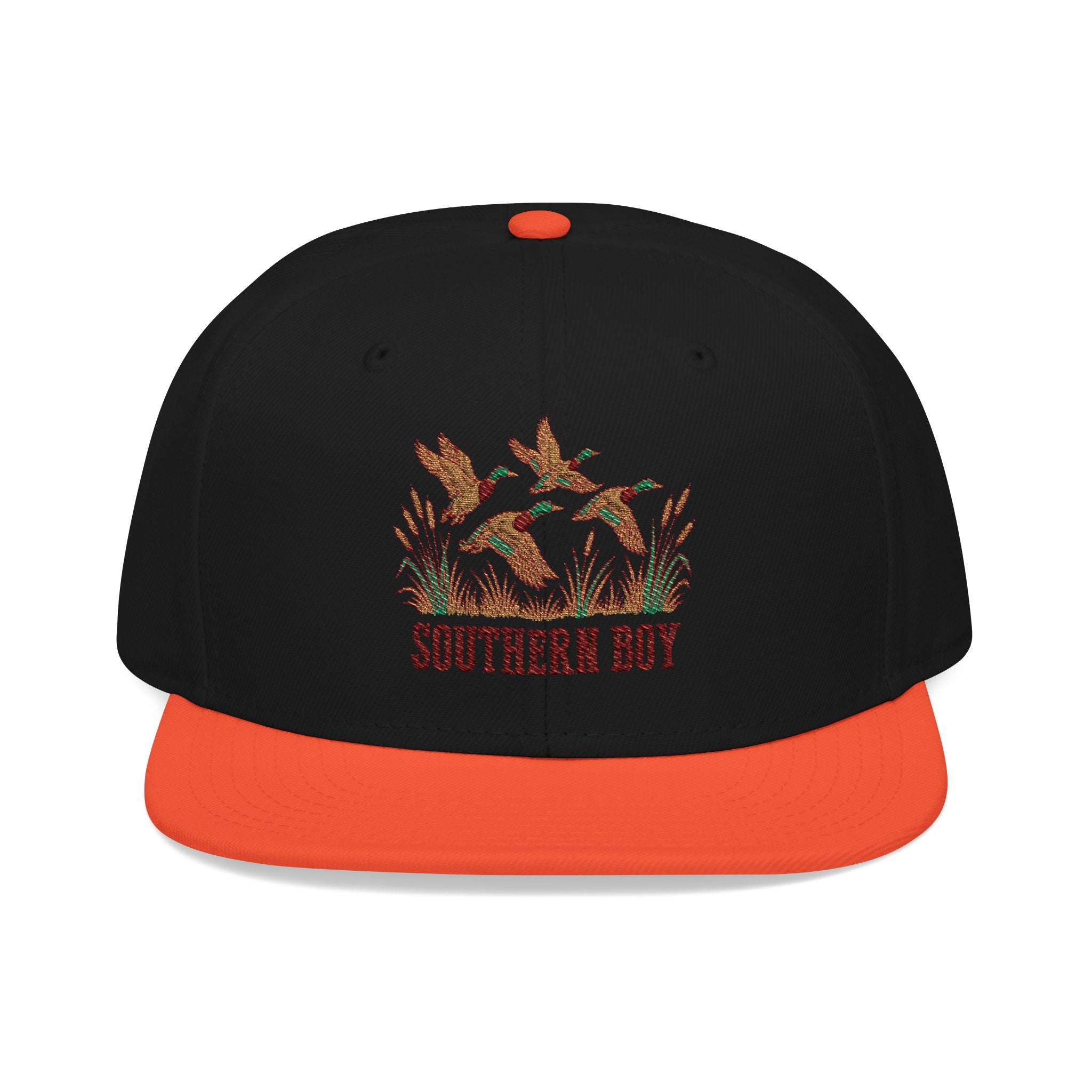 Embroidered Fiery Crown Snapback Hat