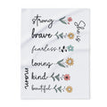 Arctic Fleece Blanket — "She is"  (Strong, Brave, Loving, Kind)