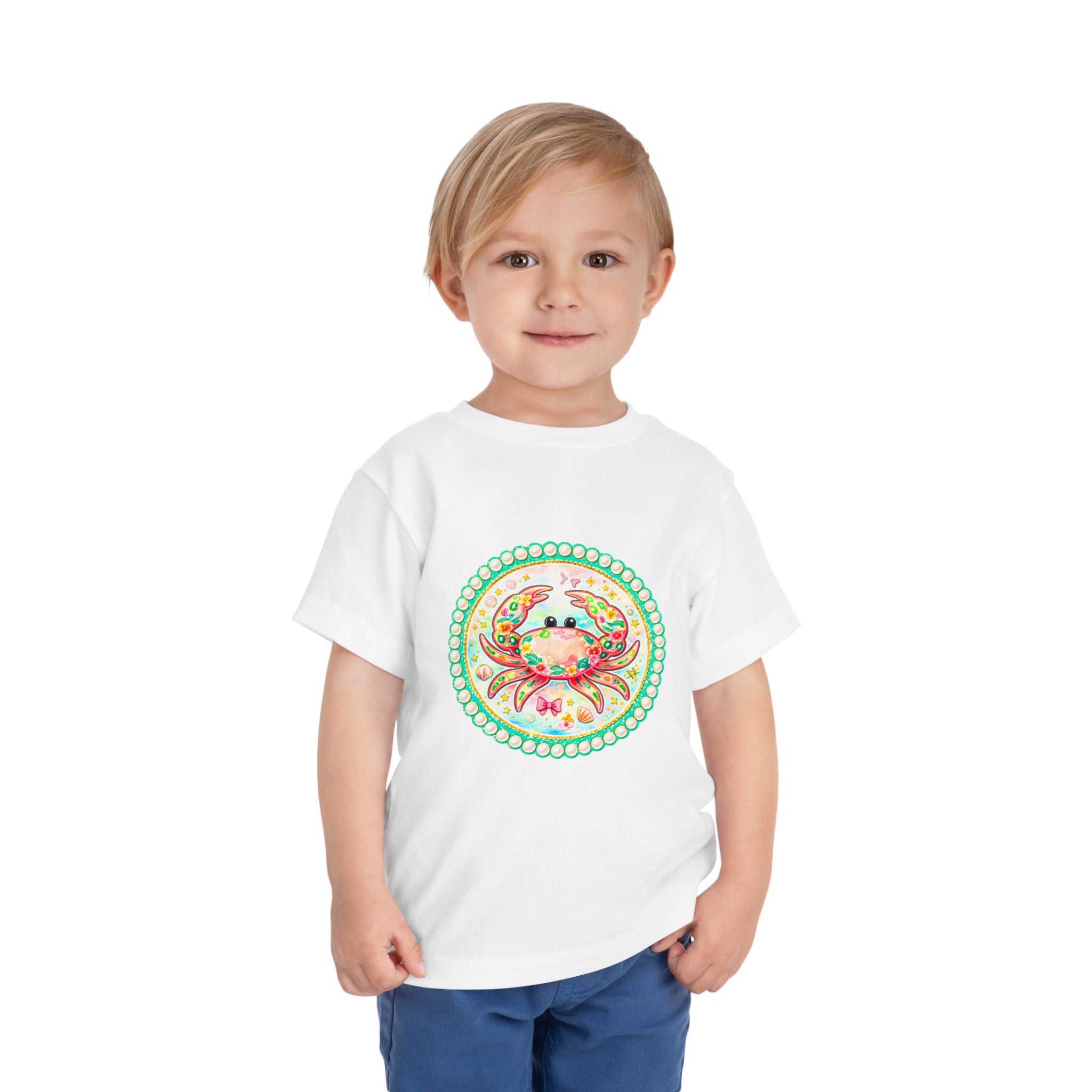 Toddler Tee — Colorful Watercolor Crab Kids Shirt