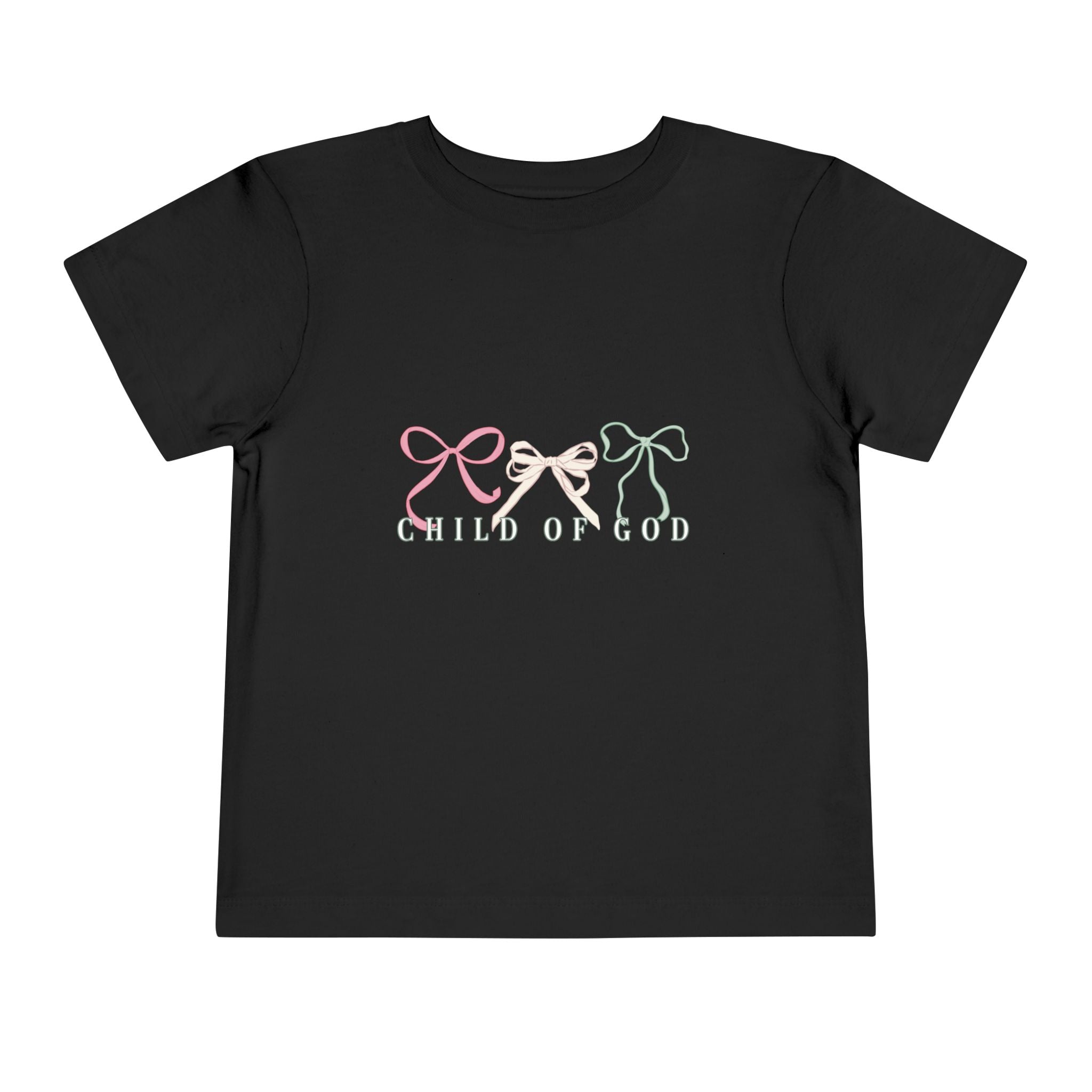 Toddler Tee — "Child of God" Pastel Bows