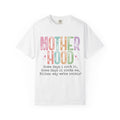 Motherhood Graphic Tee — “Mother Hood: Some days I rock it…”