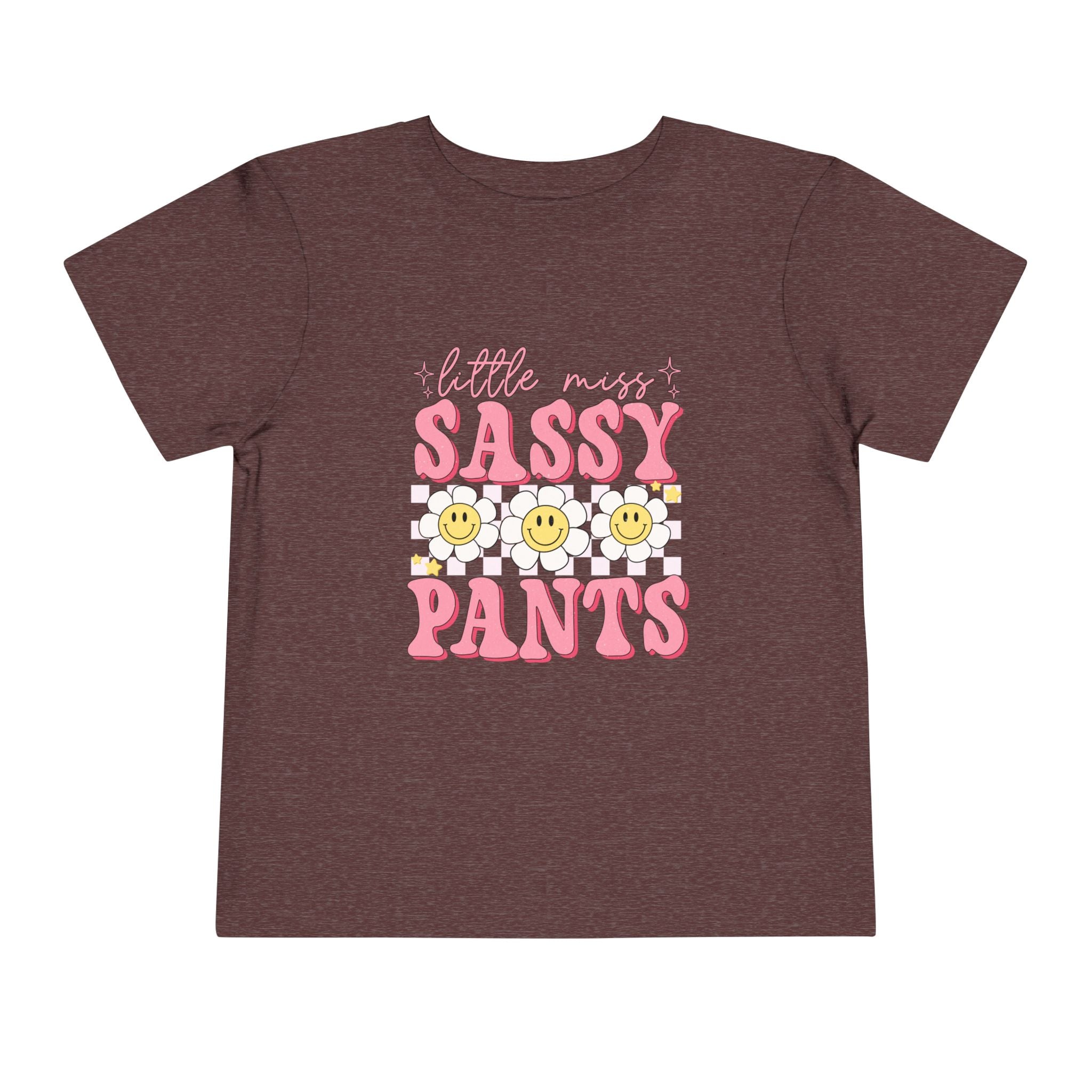Toddler Tee — "Little Miss Sassy Pants" Pink Daisy Graphic