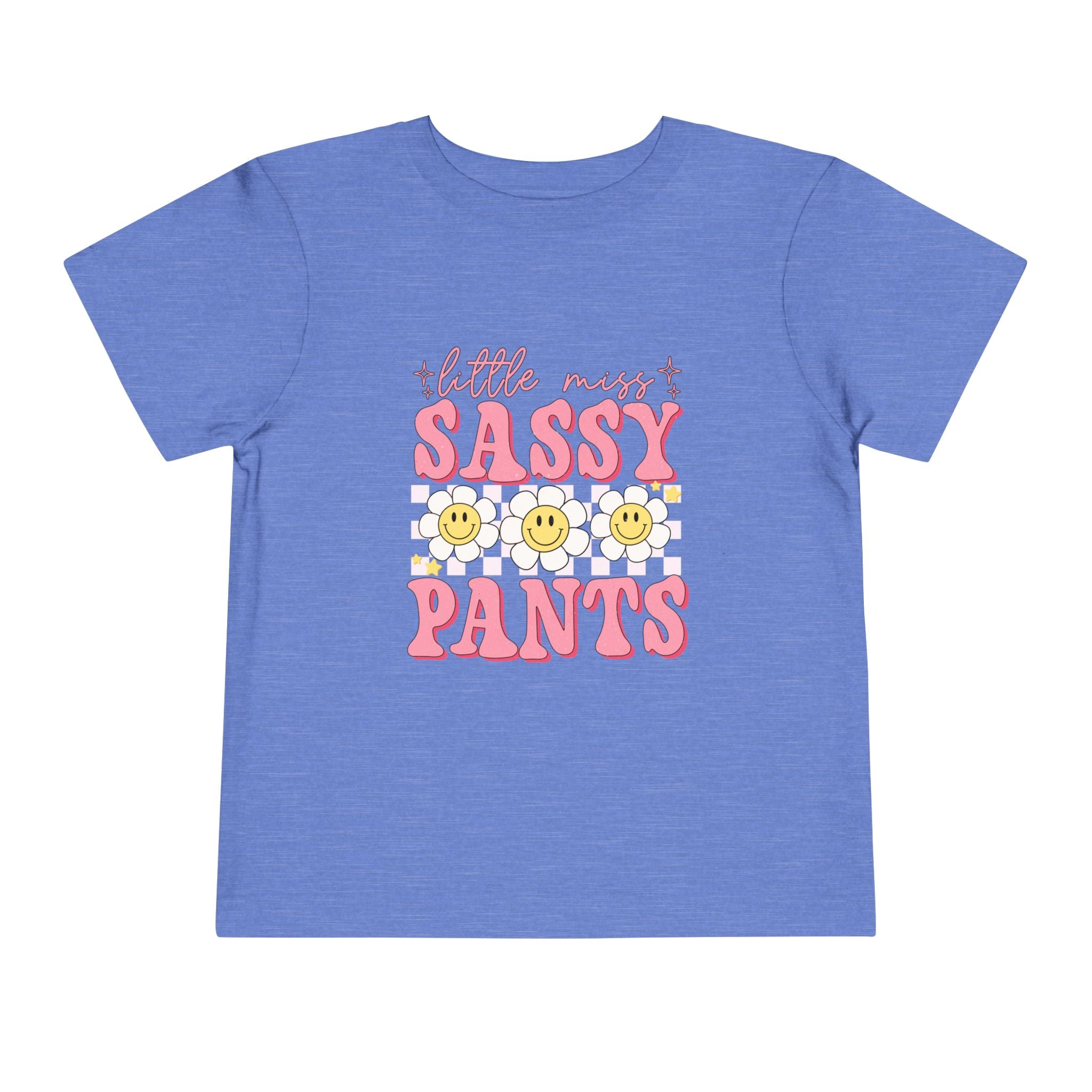 Toddler Tee — "Little Miss Sassy Pants" Pink Daisy Graphic