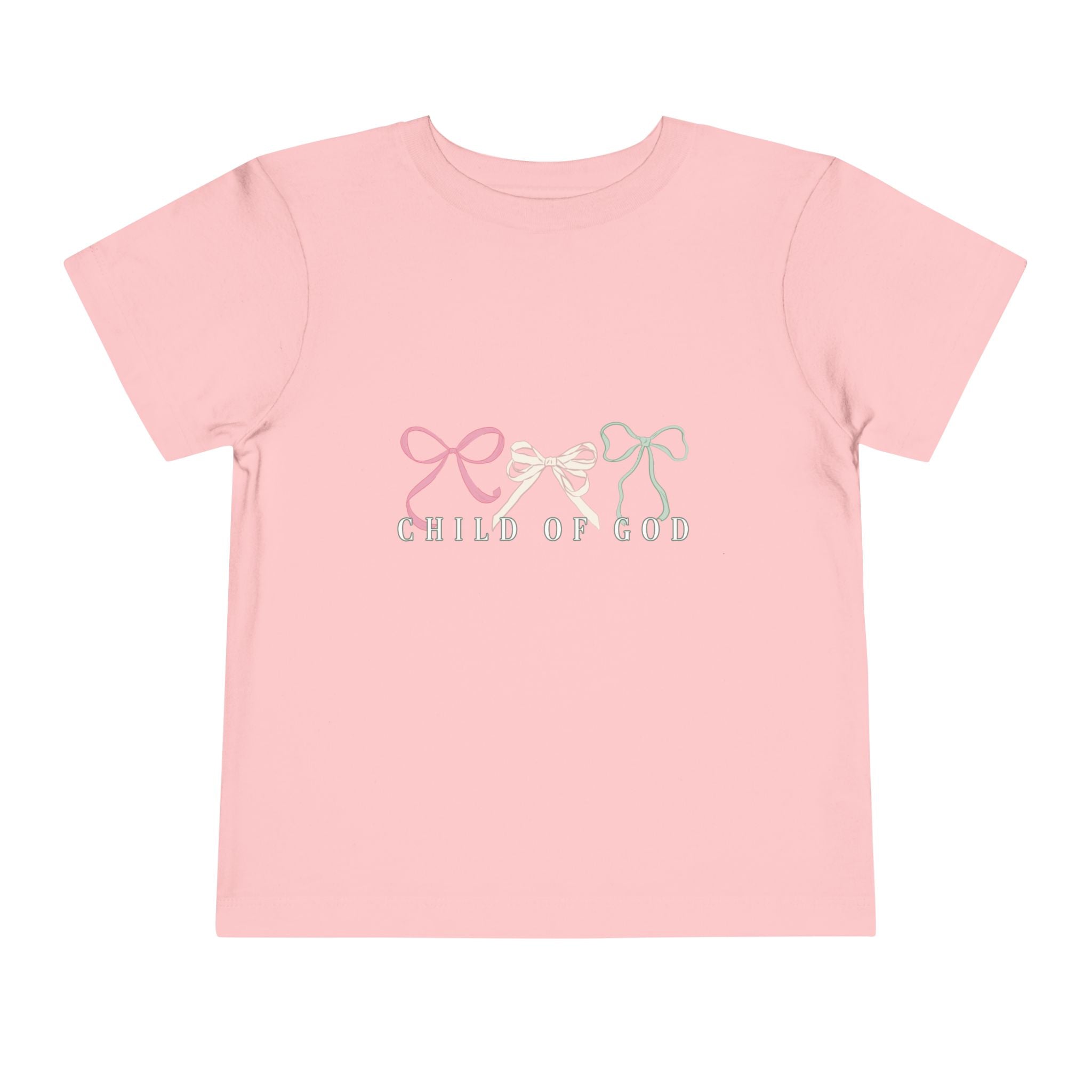 Toddler Tee — "Child of God" Pastel Bows