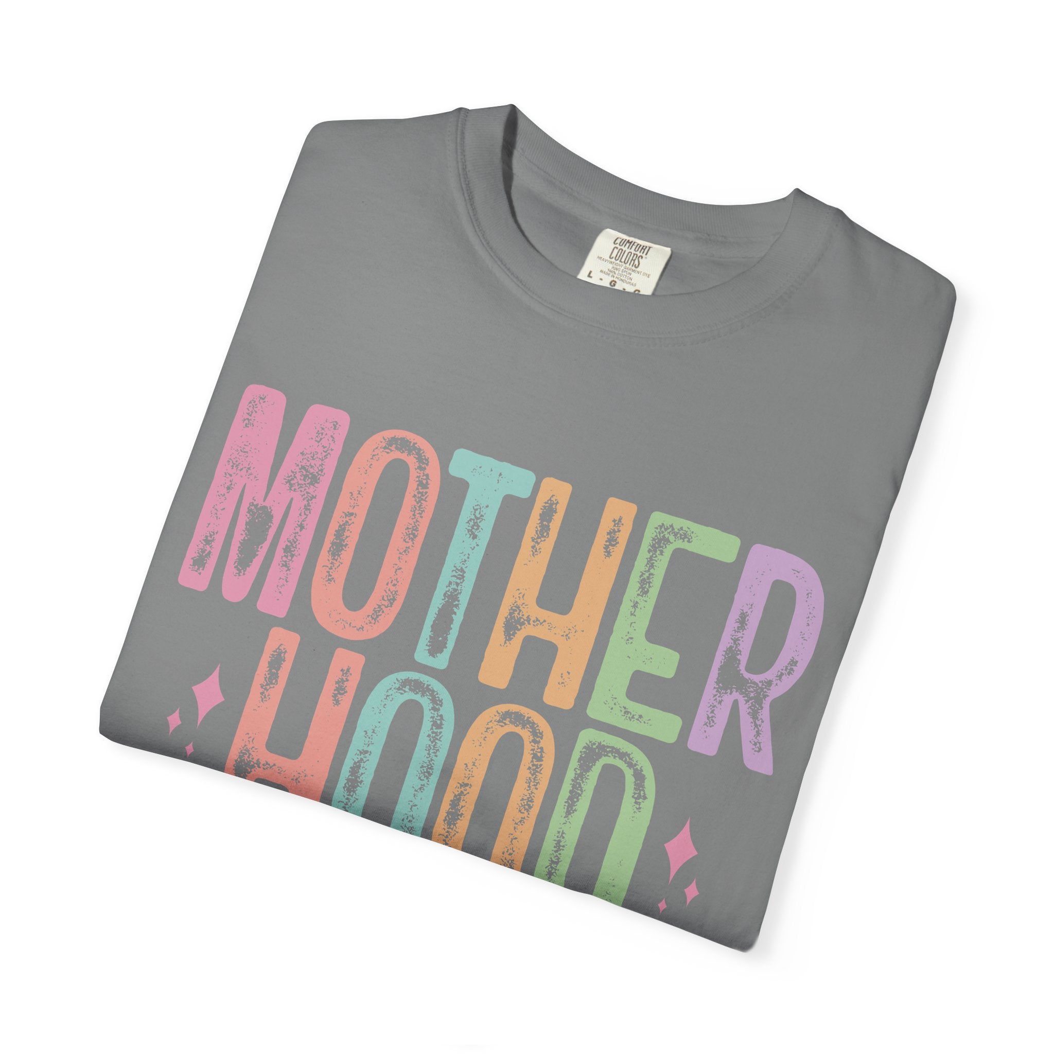 Motherhood Graphic Tee — “Mother Hood: Some days I rock it…”