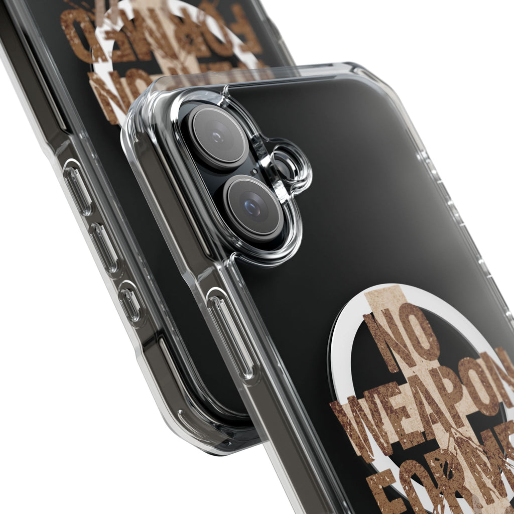 Magnetic Clear Phone Case "No Weapon Formed Shall Prosper"