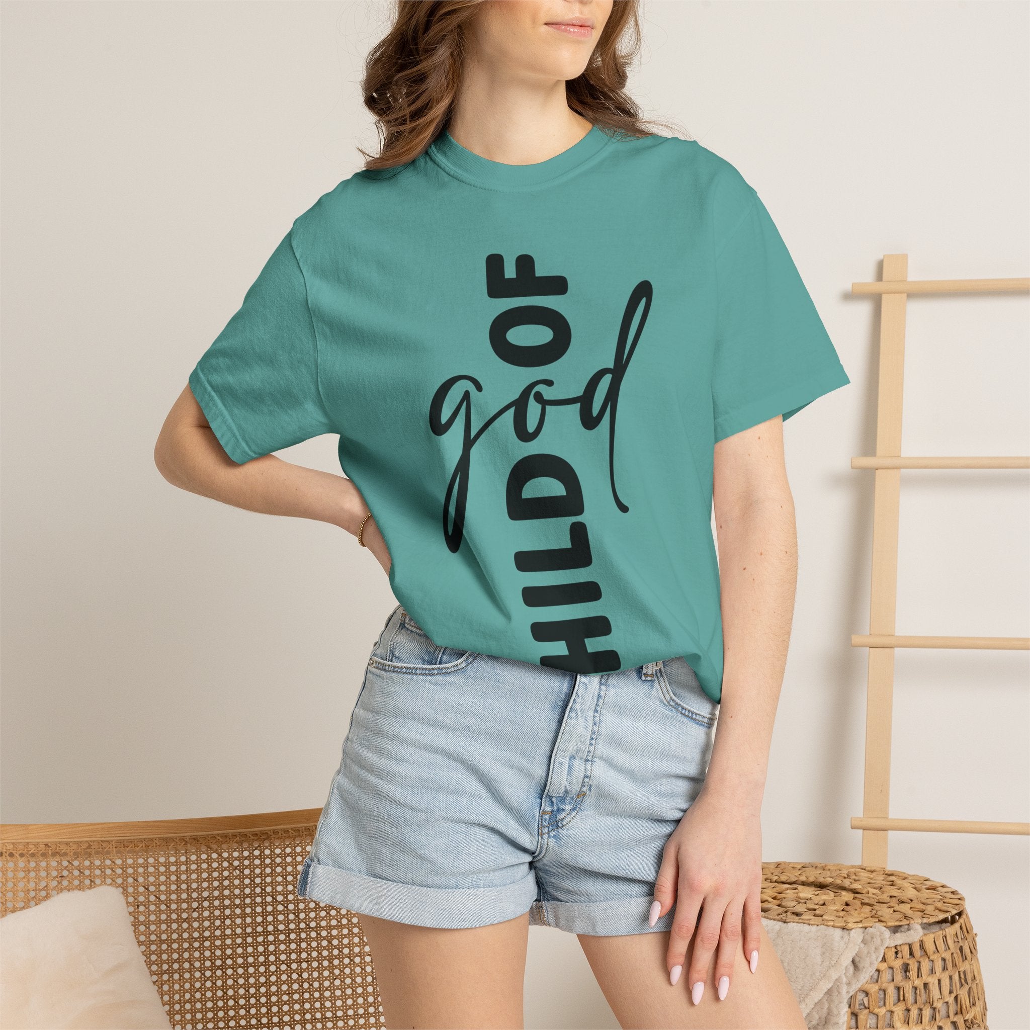 Child of God T-Shirt — Vertical Script Faith Tee