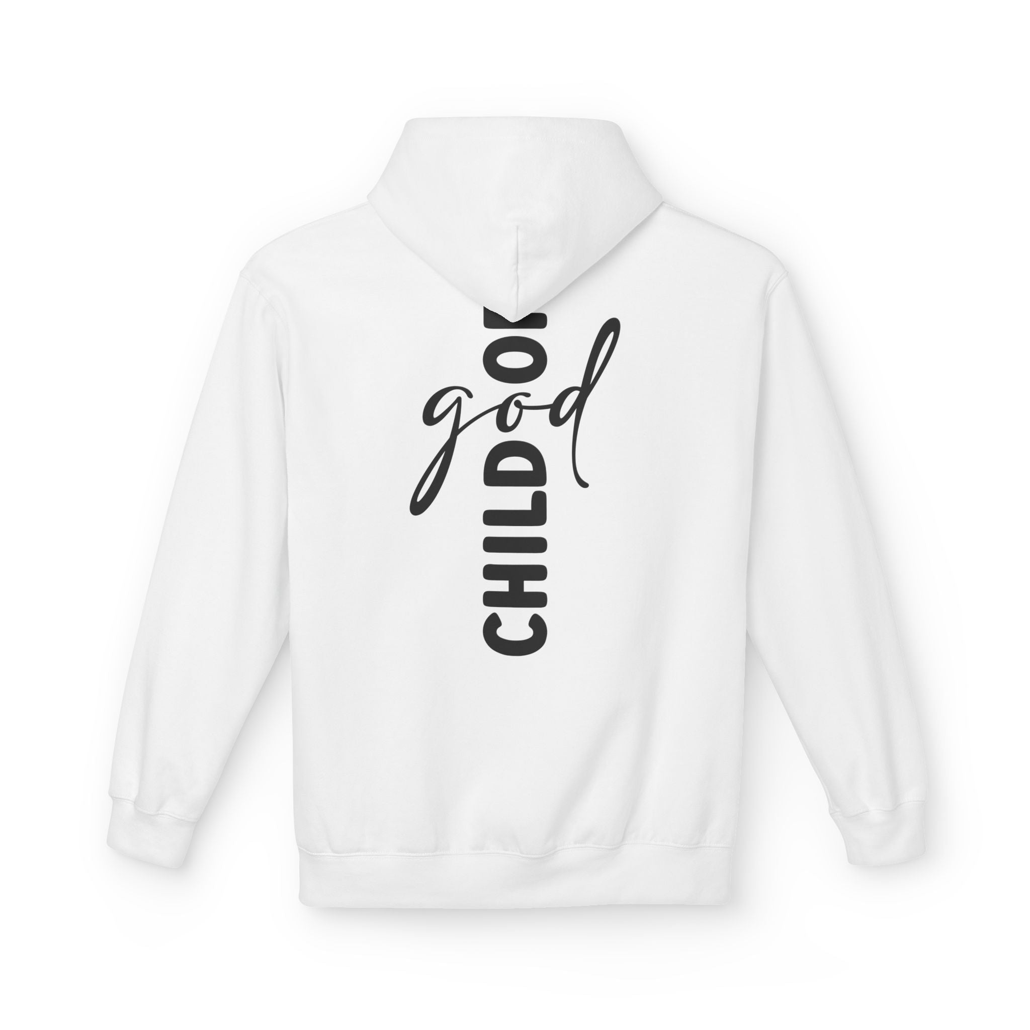 'God Child' Vertical Script with Radiant Cross Design