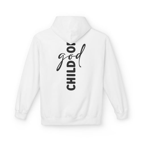 'God Child' Vertical Script with Radiant Cross Design