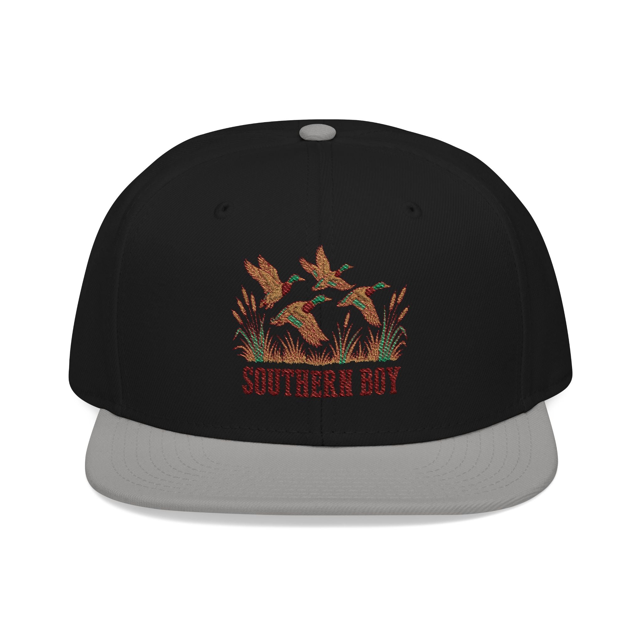 Embroidered Fiery Crown Snapback Hat