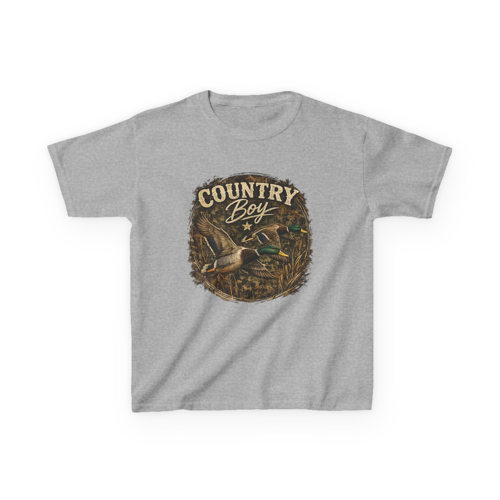 Kids Tee — "Country Boy" Duck Hunting Graphic