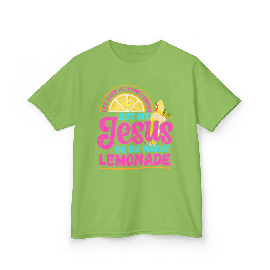 Kids T-Shirt — “But My Jesus He Be Makin’ Lemonade” Christian Lemonade Tee