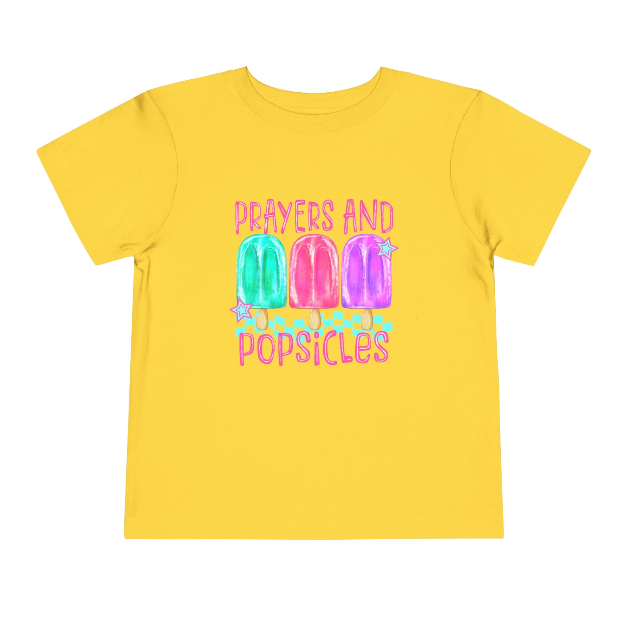 Toddler Tee - "Prayers and Popsicles" Colorful Popsicle