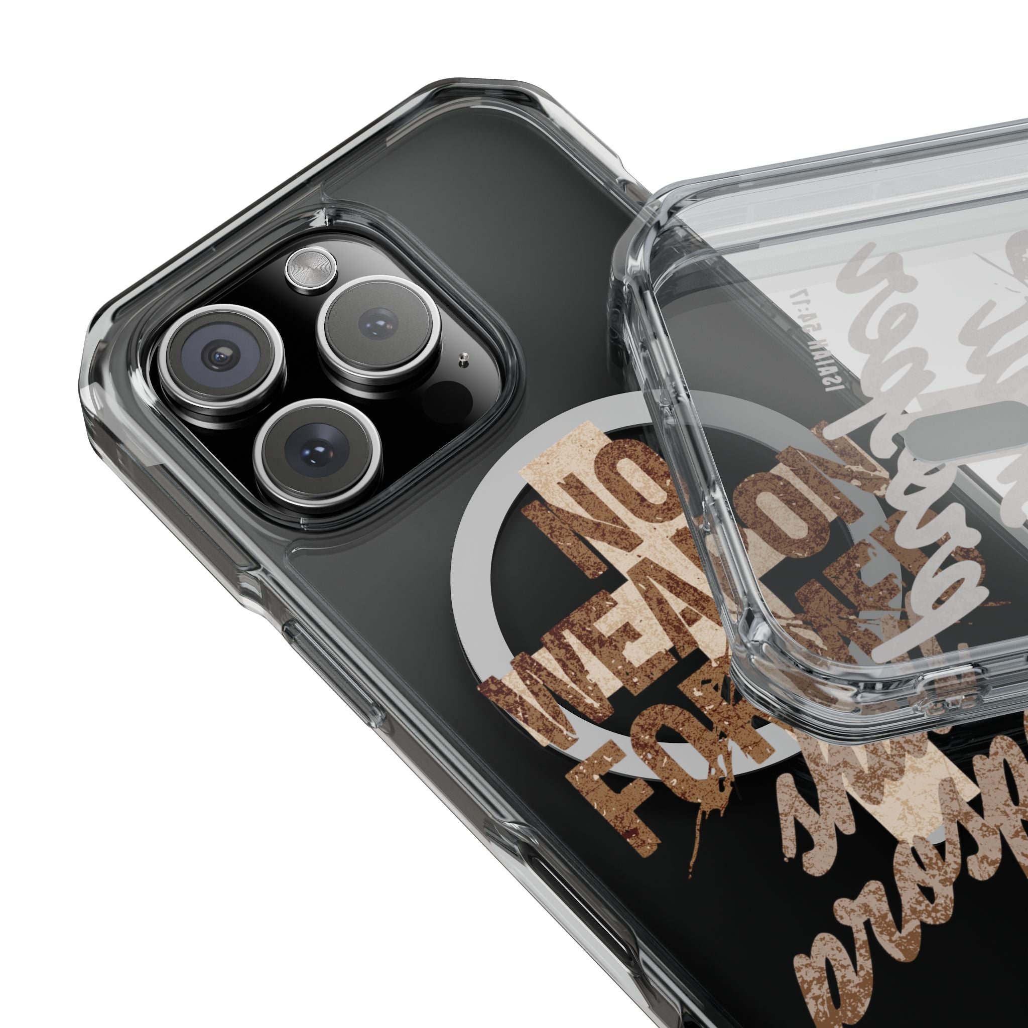 Magnetic Clear Phone Case "No Weapon Formed Shall Prosper"