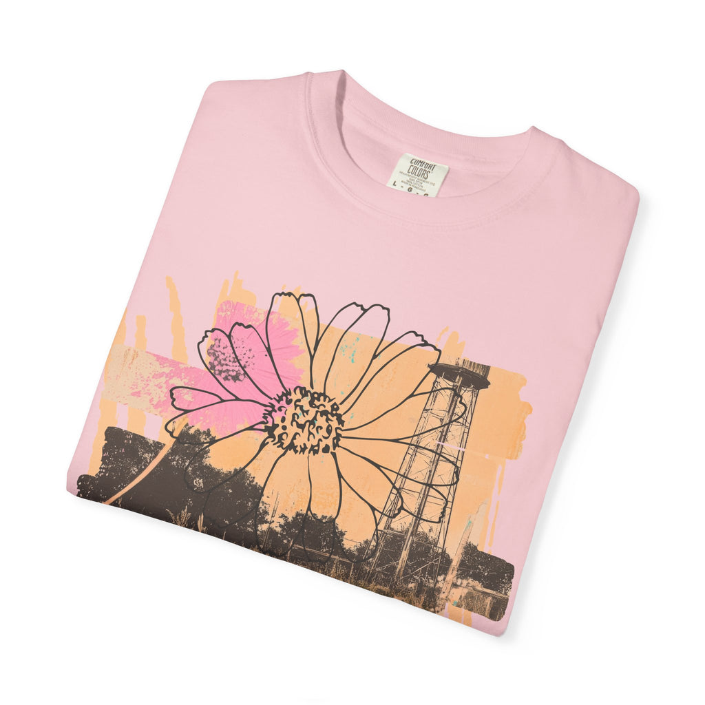 Daisy Field Graphic T-Shirt — 'Sprinkled With Calm' Floral Sunset Tee