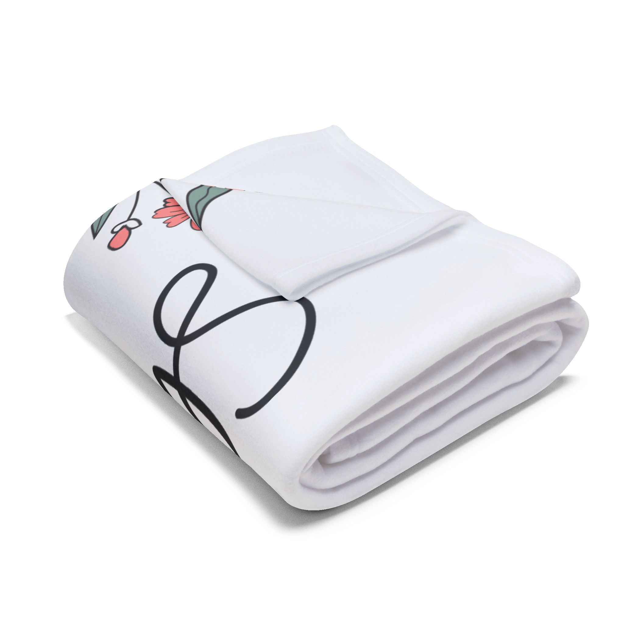 Arctic Fleece Blanket — "She is"  (Strong, Brave, Loving, Kind)