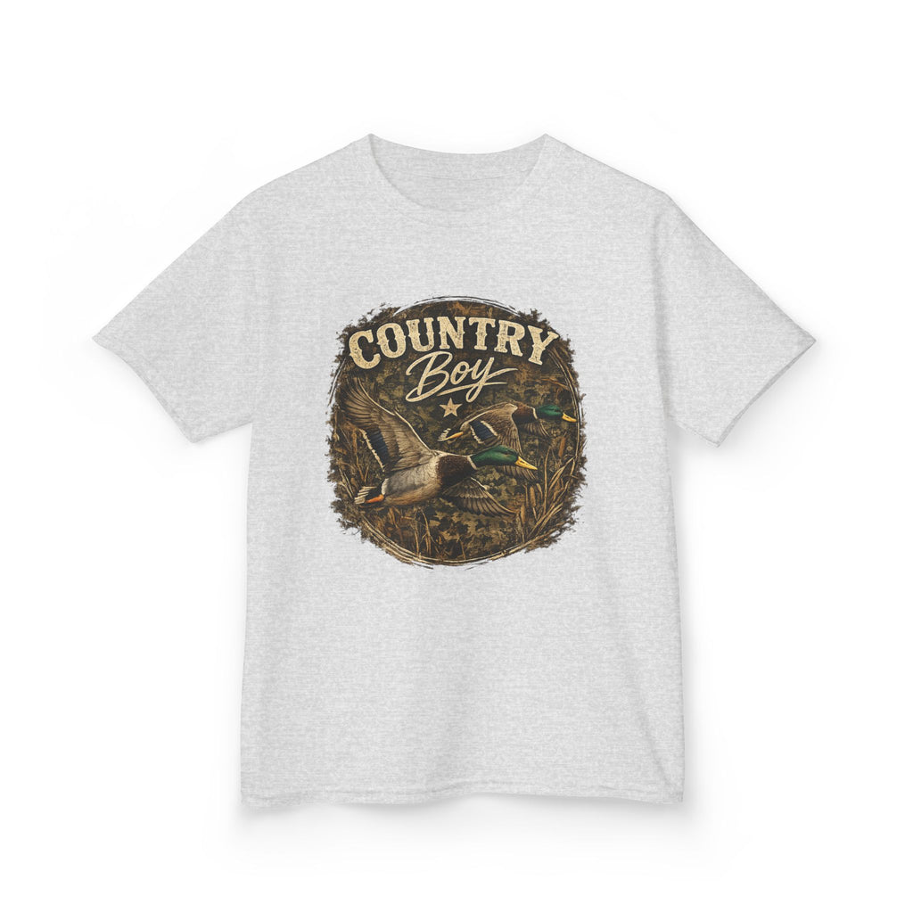 Kids Tee — "Country Boy" Duck Hunting Graphic