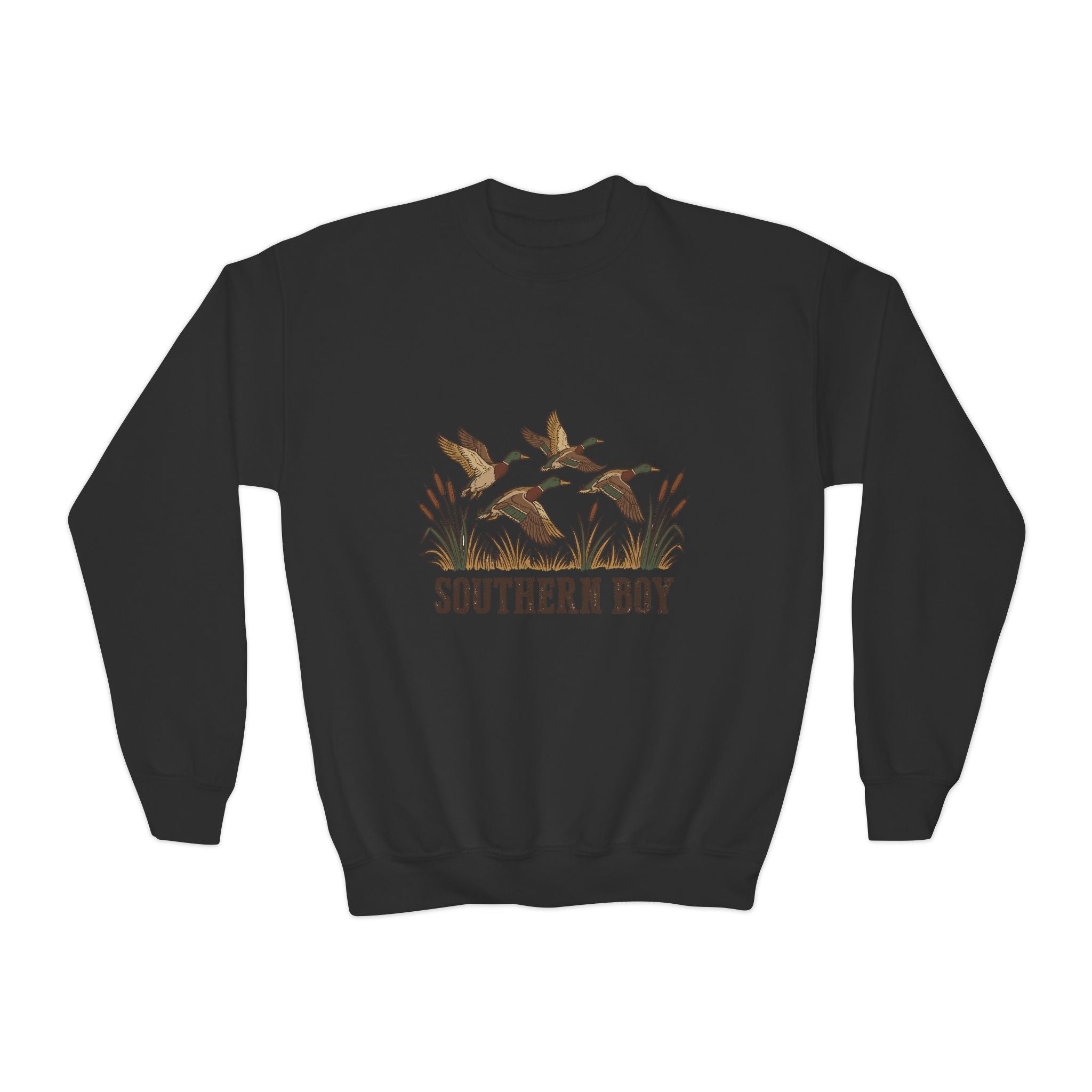 Youth Crewneck Sweatshirt "Southern Boy" Duck Hunting Graphic