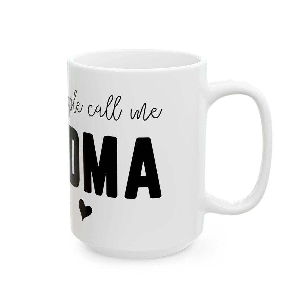 Grandma Ceramic Mug  "My Favorite People Call Me Grandma" Heart Coffee Cup (11oz & 15oz)