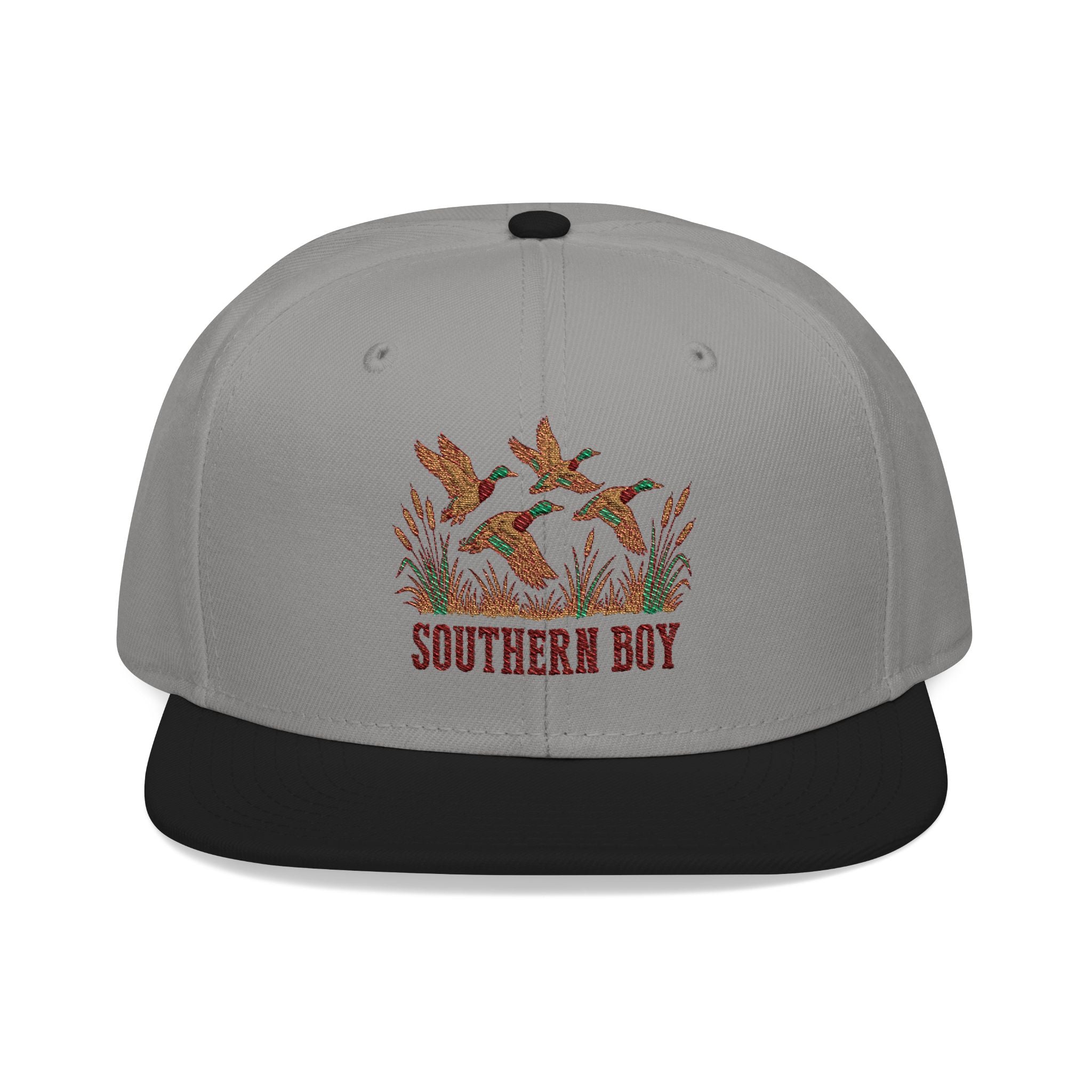 Embroidered Fiery Crown Snapback Hat
