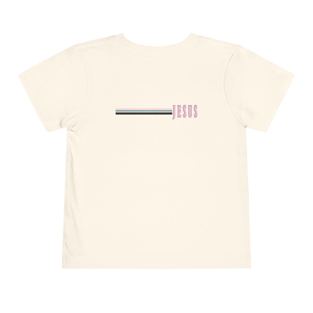 Toddler Tee — "Jesus Loves Me" Pastel Faith Graphic