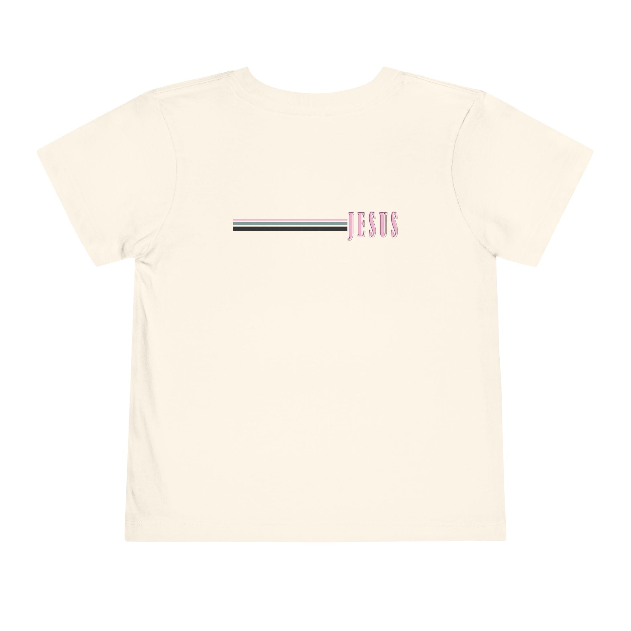 Toddler Tee — "Jesus Loves Me" Pastel Faith Graphic