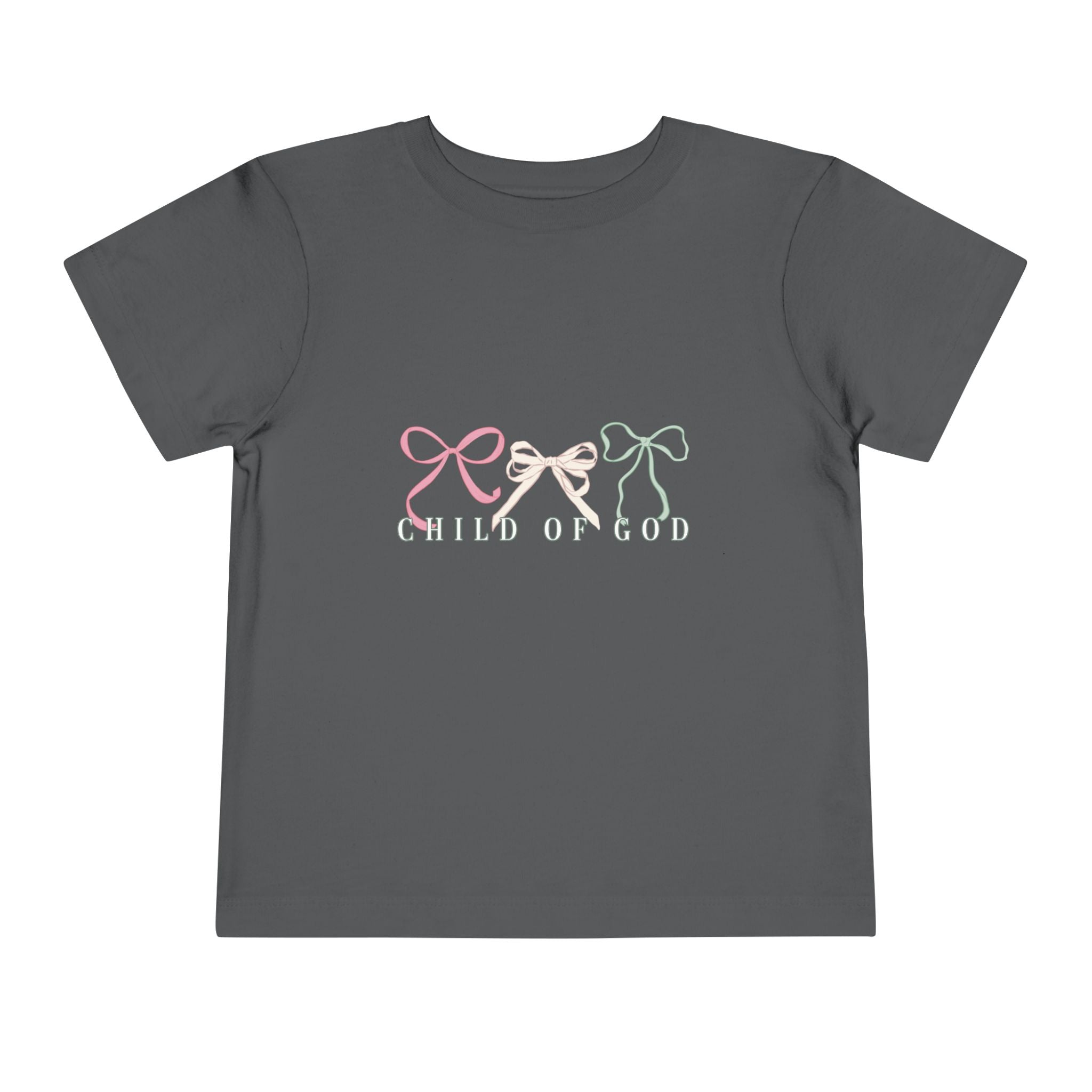 Toddler Tee — "Child of God" Pastel Bows