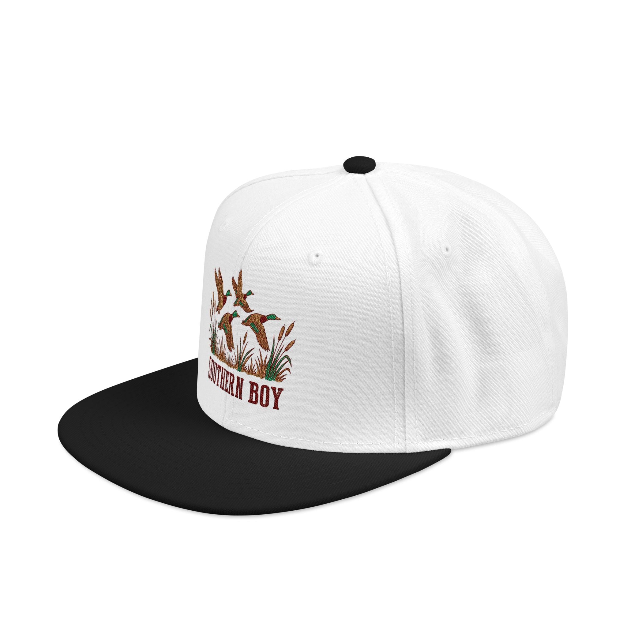 Embroidered Fiery Crown Snapback Hat