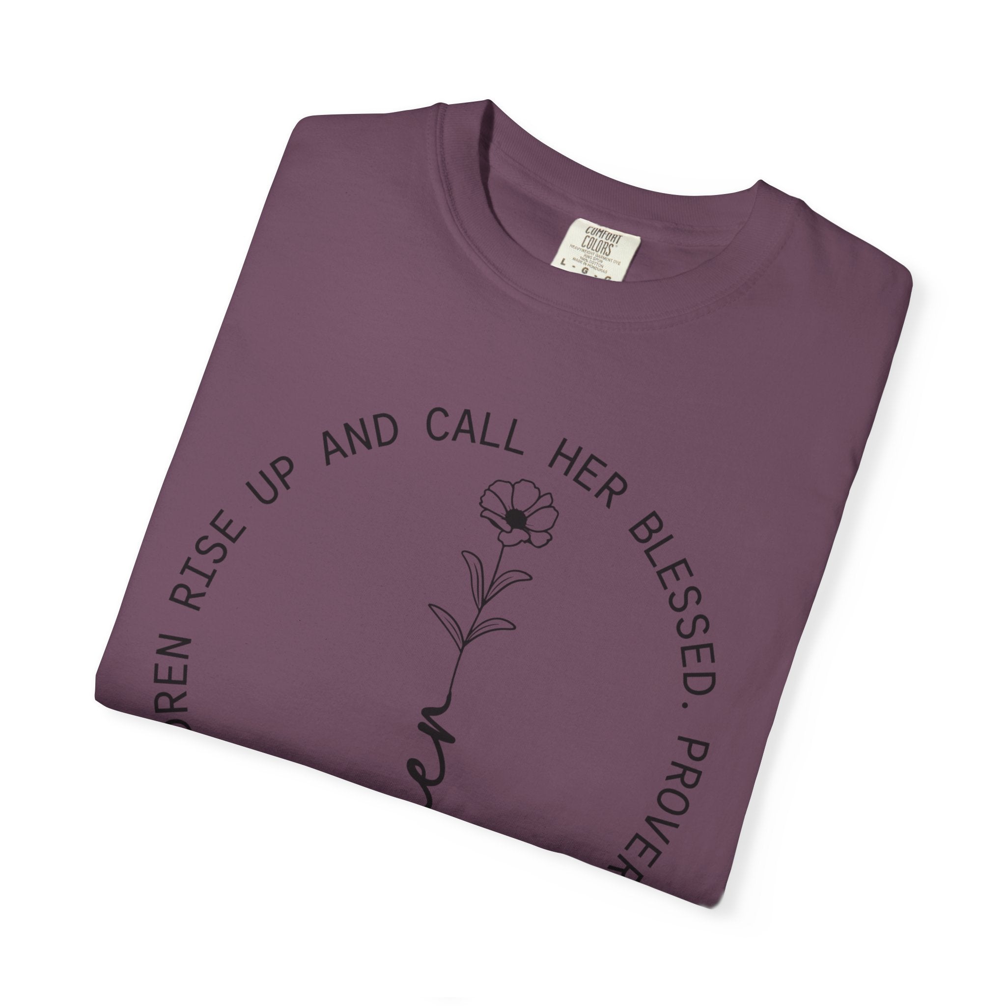 T‑Shirt — “Mother” Floral Scripture Tee (Proverbs 31:28)