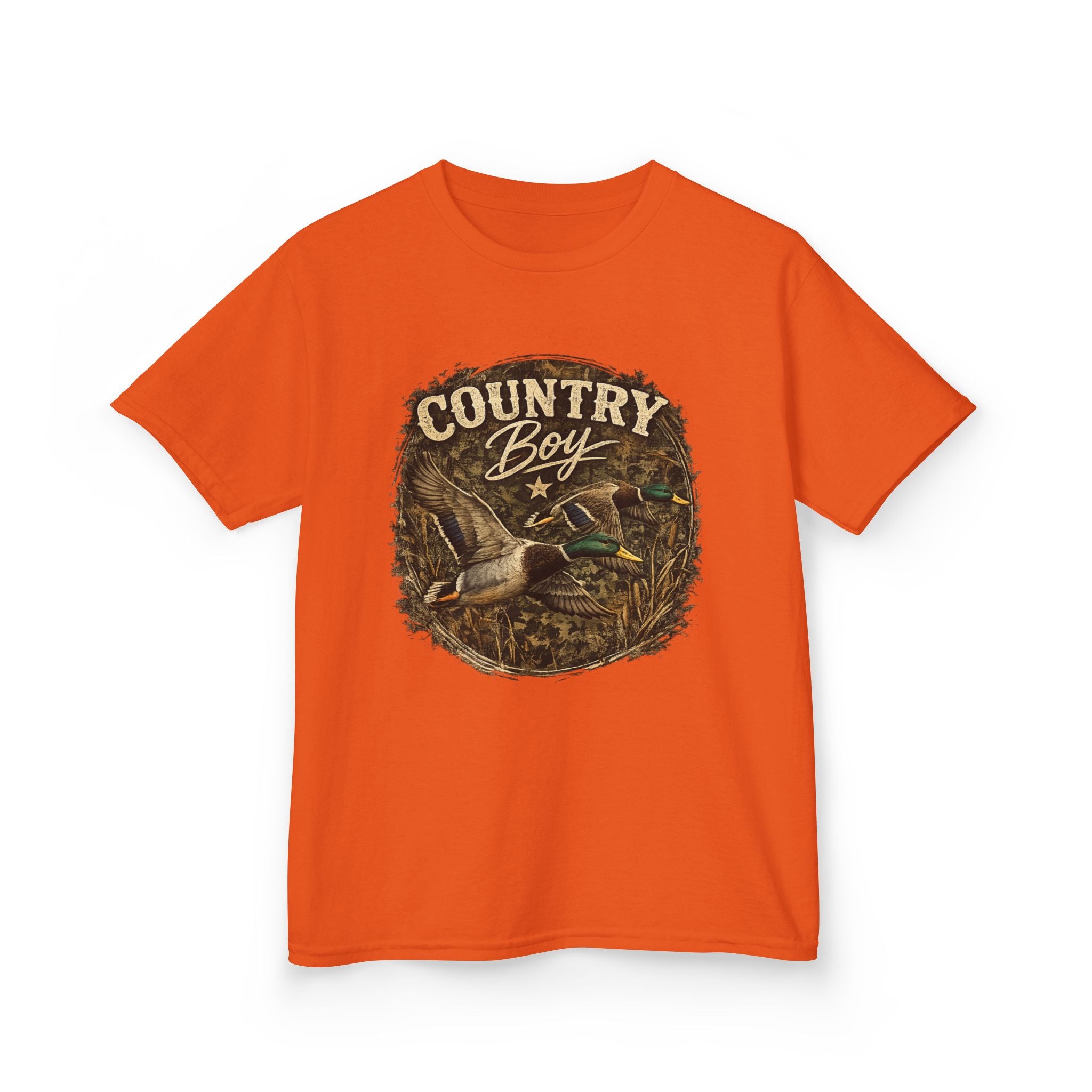 Kids Tee — "Country Boy" Duck Hunting Graphic