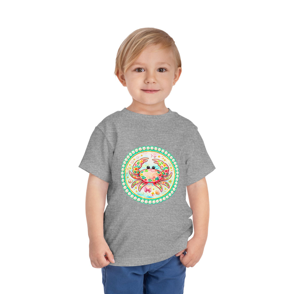 Toddler Tee — Colorful Watercolor Crab Kids Shirt