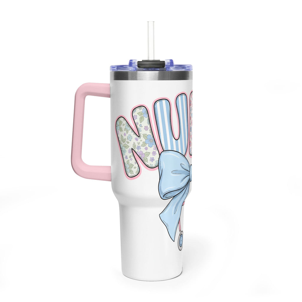 Nurse Bow 40oz Vacuum Tumbler  Insulated Nurse Travel Mug