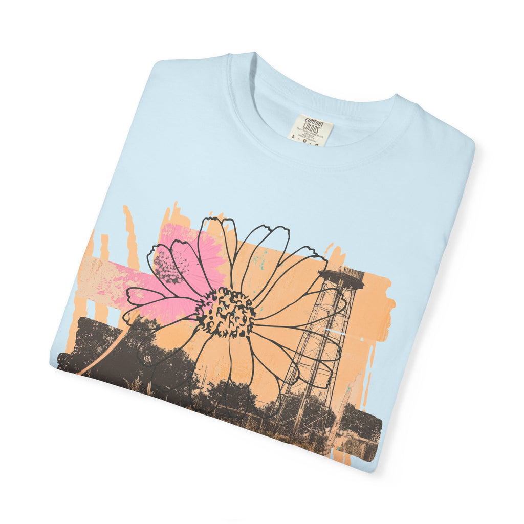 Daisy Field Graphic T-Shirt — 'Sprinkled With Calm' Floral Sunset Tee